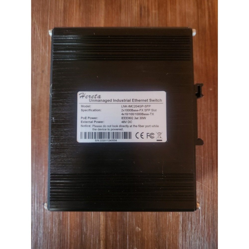 Hereta 4 Port Gigabit Switch10/100/1000T 2‎ Port 1000X SFP Ethernet Splitter I2
